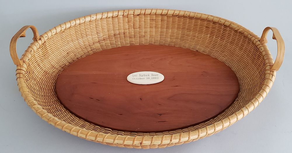 Appraisal: Susanne Loveland Contemporary Nantucket Basket Serving Tray Susanne Loveland Contemporary