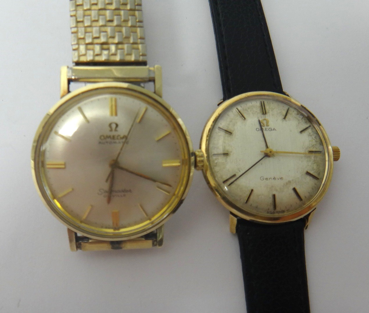 Appraisal: A gentleman's ct gold circular cased Omega wristwatch with a