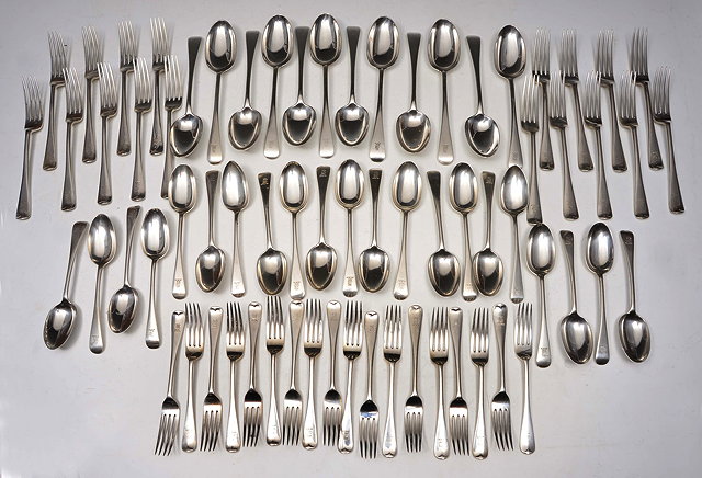 Appraisal: A PART SERVICE OF SILVER OLD ENGLISH PATTERN FLATWARE by