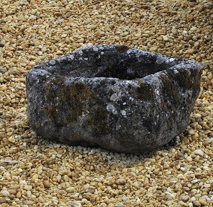 Appraisal: THREE ROUGH HEWN STONE TROUGHS x in x in and