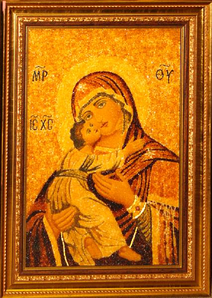 Appraisal: Russian School c Icon of Mother of God Eleousa tinted