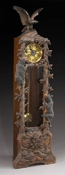 Appraisal: A Black Forest lindenwood tall case clock late th early