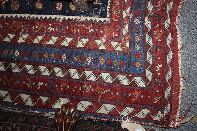 Appraisal: A HAMADAN RED GROUND RUG cm x cm approx and