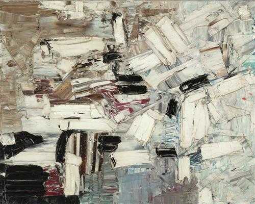 Appraisal: RIOPELLE JEAN-PAUL Montr al - Qu bec Composition Oil on