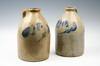 Appraisal: STONEWARE JUGS - Two matching th C gray stoneware jugs