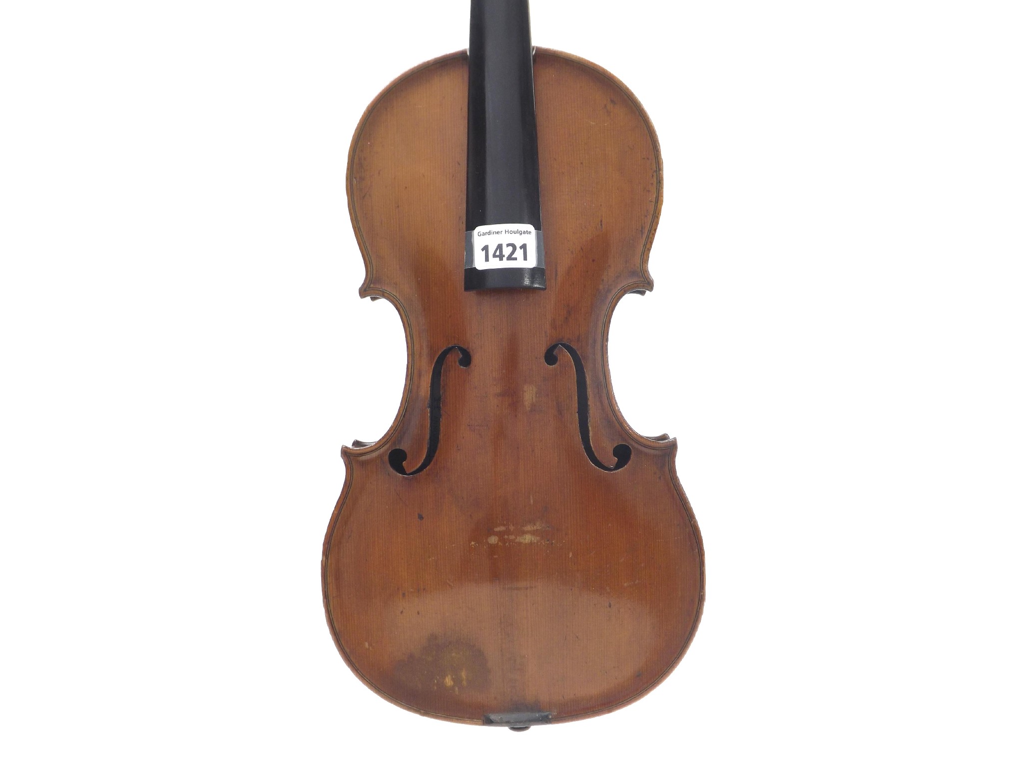 Appraisal: th century violin labelled Carrodus Violin no cm