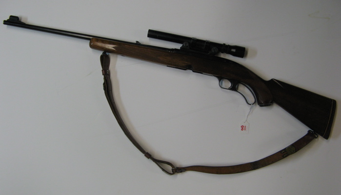 Appraisal: WINCHESTER MODEL LEVER ACTION RIFLE WITH SCOPE caliber barrel overall