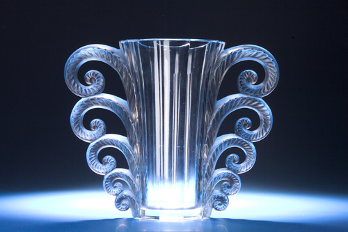 Appraisal: R LALIQUE Vase Beauvais clear and frosted with gray patina