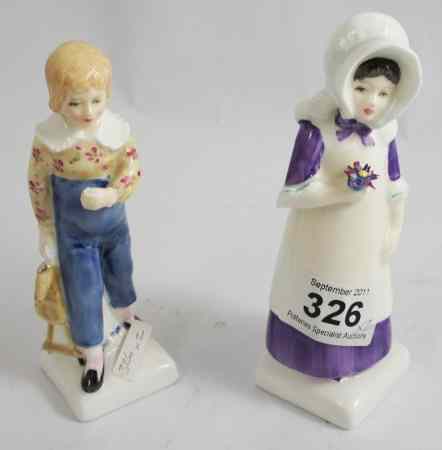 Appraisal: Royal Doulton Kate Greenaway Figures Tom HN Damaged and Anna