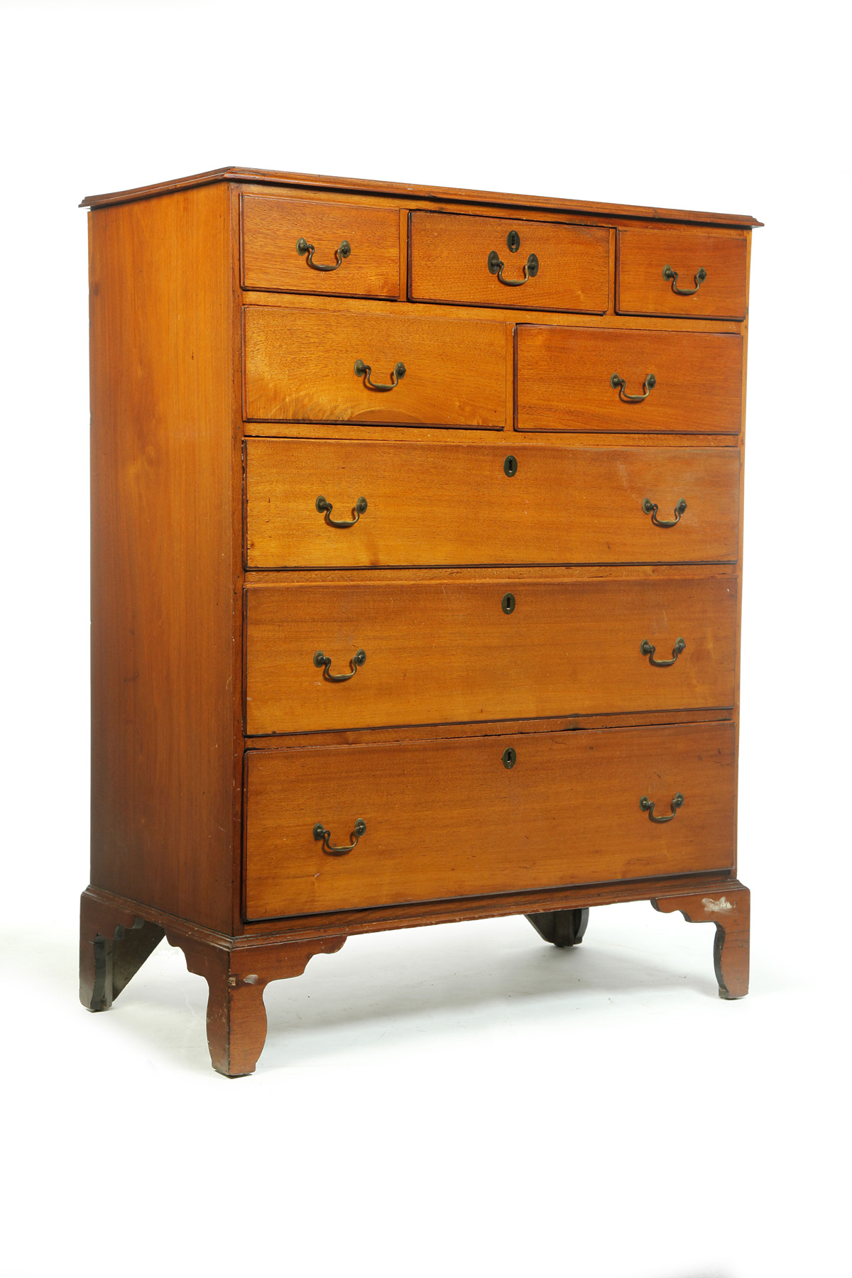 Appraisal: PENNSYLVANIA CHIPPENDALE TALL CHEST OF DRAWERS Early th century walnut