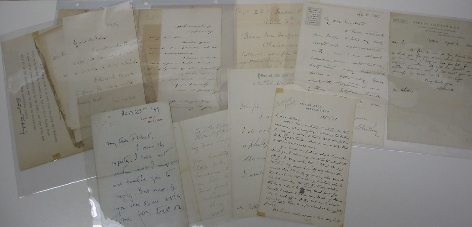 Appraisal: WRITERS Group of Autograph Letters Signed by th-century authors on