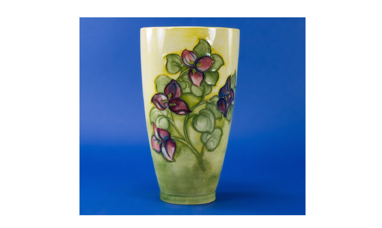 Appraisal: Moorcroft Vase c Bougainvillea design Moorcroft marks to base inches