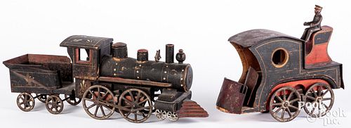 Appraisal: CLARK PAINTED CAST IRON HILLCLIMBER LOCOMOTIVEClark painted cast iron and