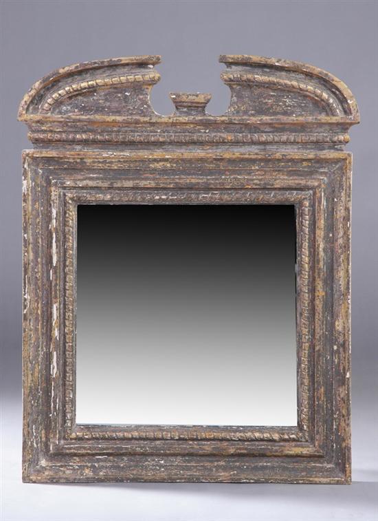 Appraisal: CONTINENTAL STYLE GILT GESSO OVER WOOD HANGING WALL MIRROR th