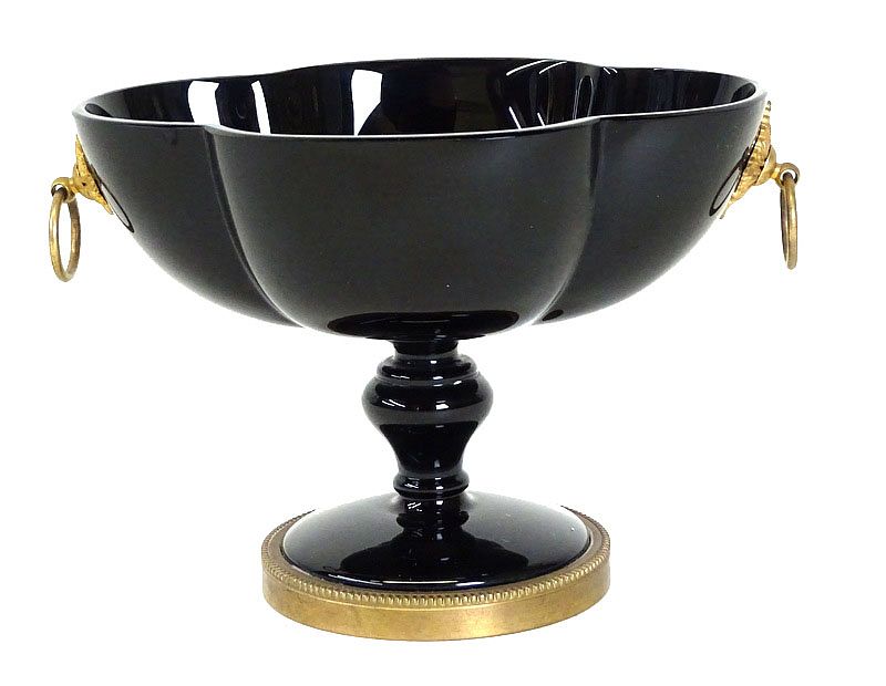 Appraisal: rare baccarat black crystal urn rare baccarat black crystal urn