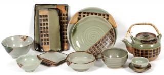 Appraisal: JAPANESE POTTERY DINNERWARE NINETY JAPANESE POTTERY DINNERWARE NINETY-TWO PIECES Service