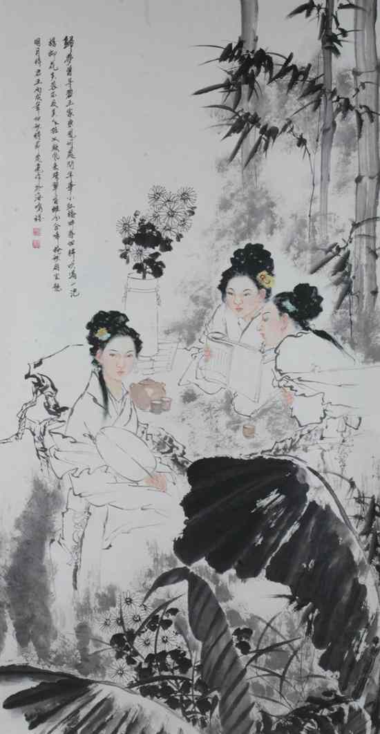 Appraisal: AFTER WANG MAO FEI Chinese born in MEIREN ink and