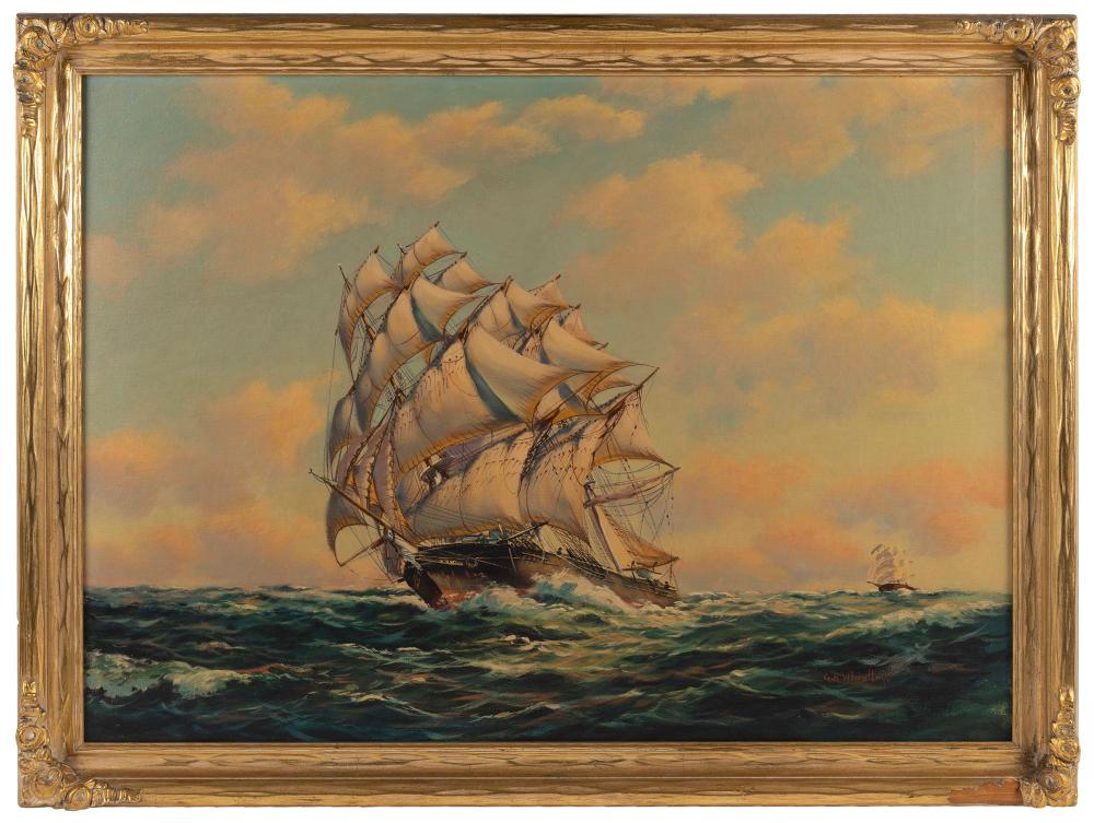 Appraisal: GEORGE H WHEATLEY AMERICA - GULF TRADER OIL ON CANVAS