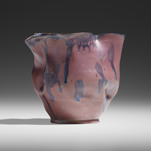 Appraisal: George E Ohr VASE USA - glazed earthenware h w