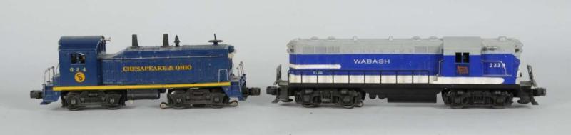 Appraisal: Lot of Lionel O-Gauge Diesels Description Post-war Includes Wabash diesel