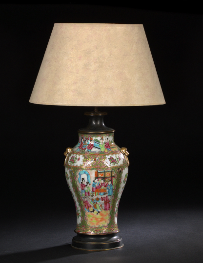 Appraisal: Good Chinese Export Porcelain Vase th century now mounted as