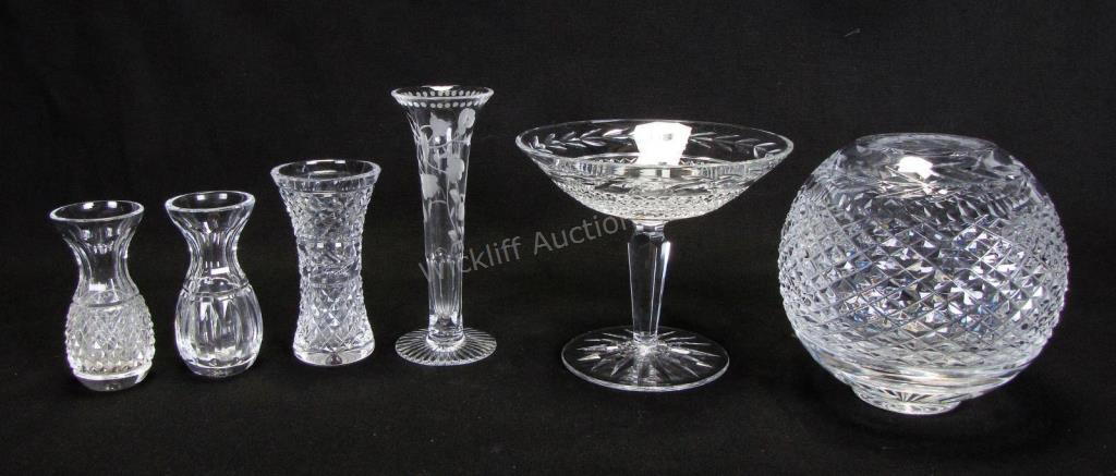 Appraisal: Group of Waterford and William Yeoward Crystal six total five