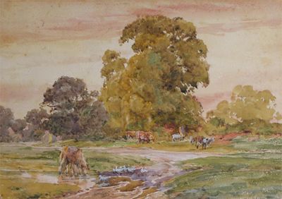 Appraisal: English School c Pastoral scene Signed indistinctly Watercolour x cm