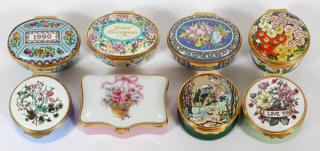 Appraisal: HALCYON DAYS OTHER ENGLISH ENAMEL BOXES EIGHT HALCYON DAYS OTHER