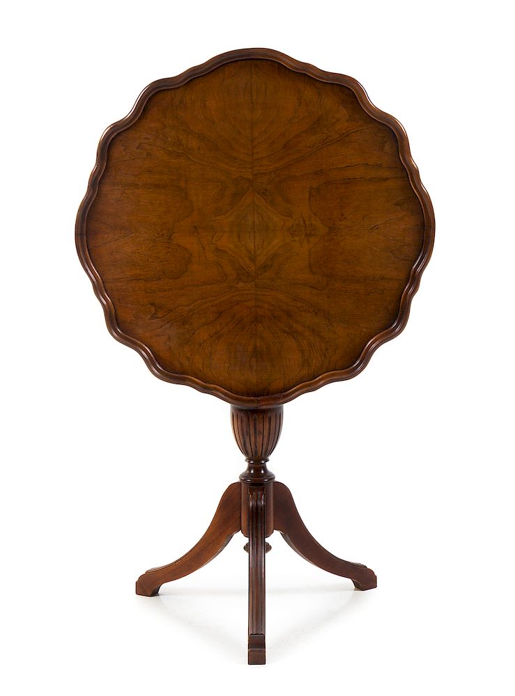 Appraisal: A Regency Style Mahogany Tilt-Top Tea Table A Regency Style