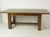 Appraisal: TABLE - Arts Crafts solid plank oak library table with