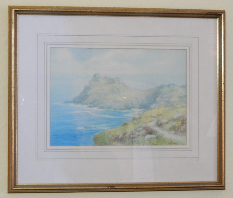 Appraisal: Mortimer thC Coastal view watercolour signed cm x cm Upon