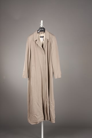 Appraisal: Giorgio Armani light brown wool tweed full length coat with