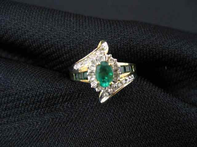 Appraisal: Emerald Diamond Ring carats of emeralds surrounded by carat of