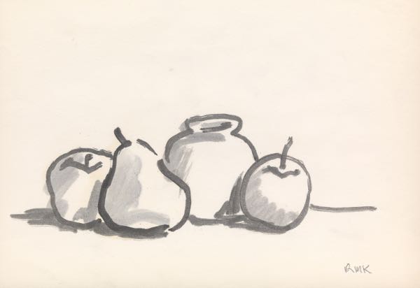 Appraisal: ROBERT KULICKE AMERICAN - x Fruit and vase Pair of