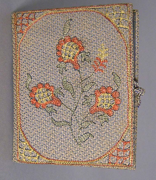 Appraisal: Silkwork pocketbook early th c h w