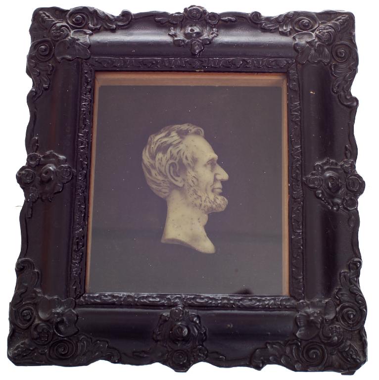 Appraisal: AMERICANA RELIEF-MOULDED WAX PROFILE PORTRAIT OF ABRAHAM LINCOLN c in