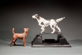 Appraisal: Two Cast Iron Dogs Hubley Manufacturing Company - Lancaster PAc