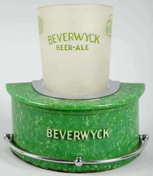 Appraisal: Beverwyck Beer Foam Scraper Holder Nice Art Deco half circle