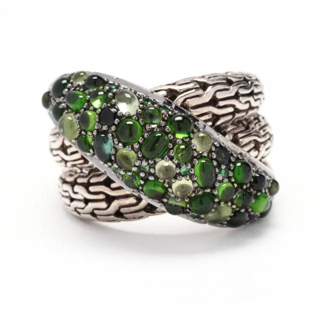 Appraisal: STERLING SILVER AND GEM-SET RING JOHN HARDY In the Classic