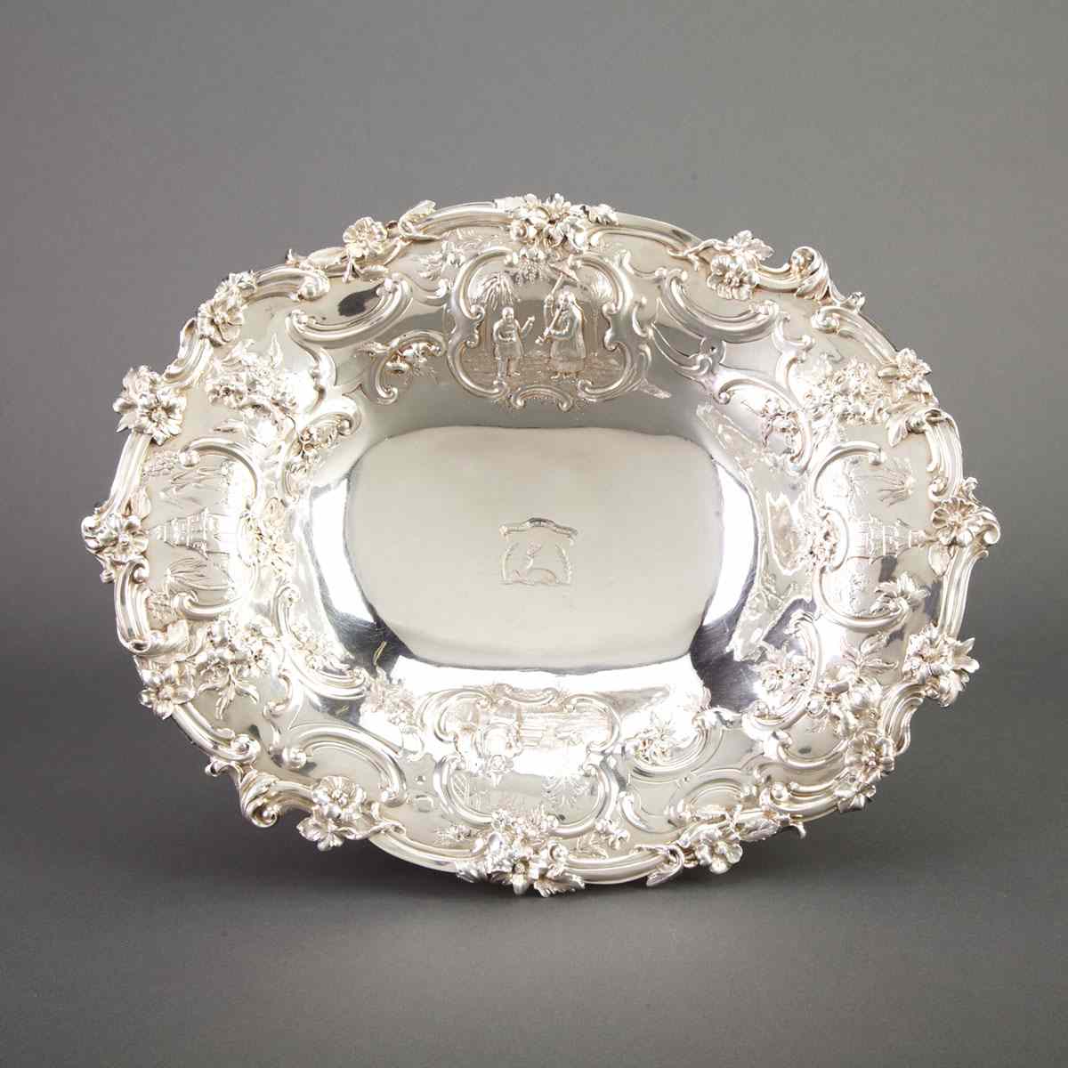 Appraisal: Victorian Silver Oval Footed Comport John S Hunt London chased