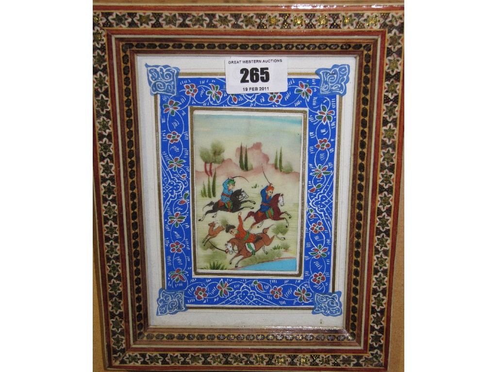 Appraisal: Framed Indian painting on ivory panel