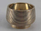 Appraisal: A Russian silver ribbed circular salt on foot T N