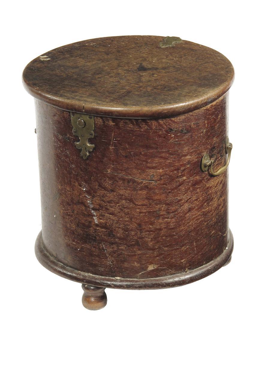 Appraisal: An early th century oak cylindrical close stool