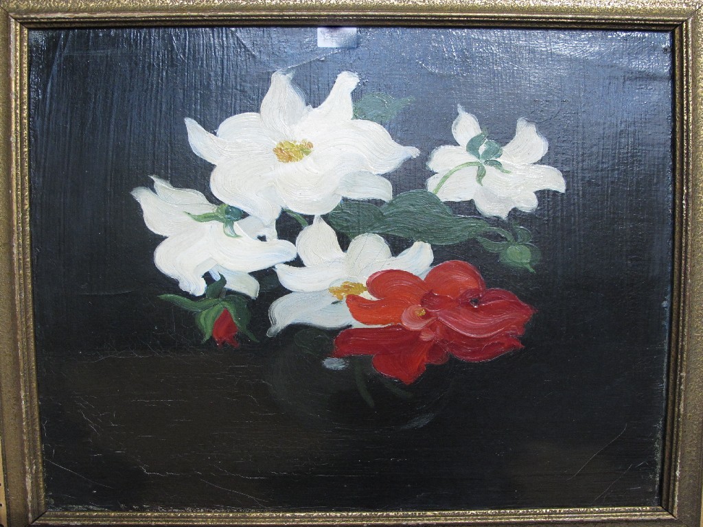 Appraisal: Manner of JAMES STUART PARK Oil on canvas 'Red and