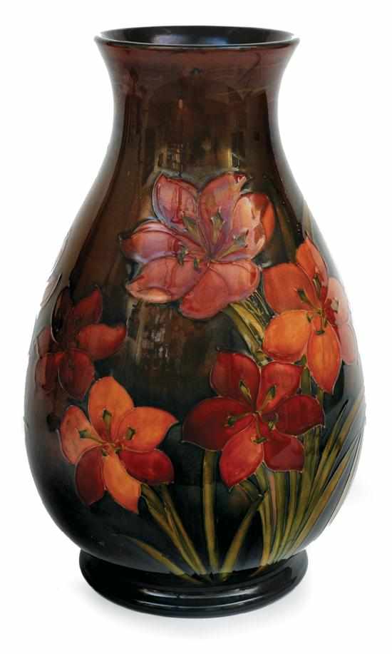 Appraisal: A large Moorcroft Fresia pattern vase Circa The ovoid form