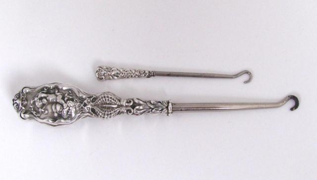 Appraisal: Sterling Silver Button Hook and Shoe Hook