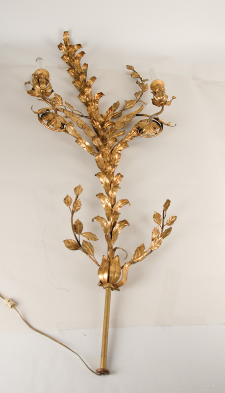 Appraisal: A Decorative Gilt Metal Wall Sconce in the form of