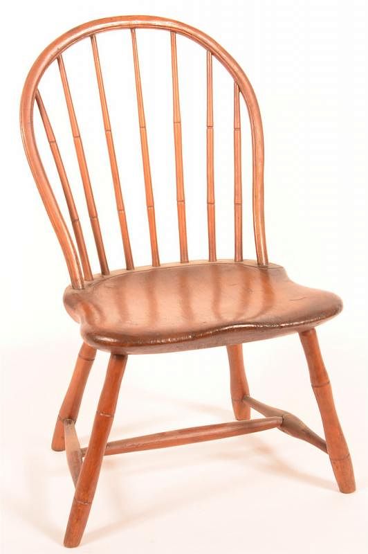 Appraisal: PA Child's Windsor Bow Back Side Chair Pennsylvania Child's Size