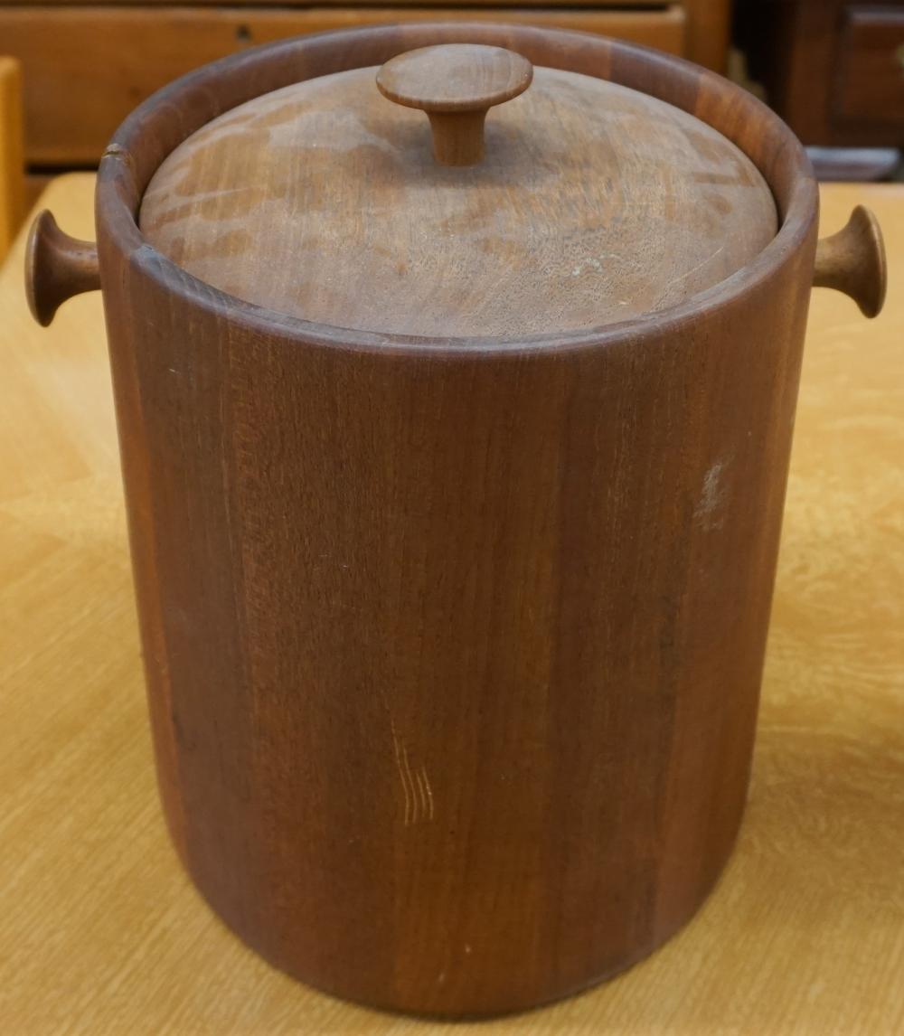 Appraisal: TWO MID-CENTURY MODERN TEAK ICE BUCKETSTwo Mid-Century Modern Teak Ice