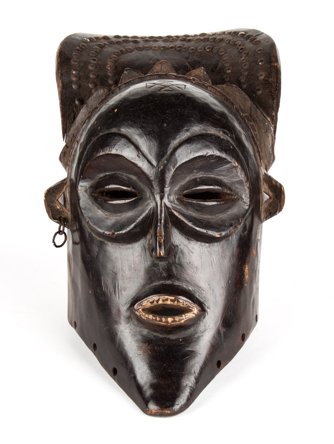 Appraisal: Chokwe helmet mask from Congo Kinshasa wood with dark polished